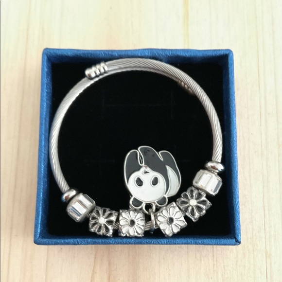 Lateefah panda twisted cable bracelet adjustable stacking womens teens jewelry - Picture 3 of 6